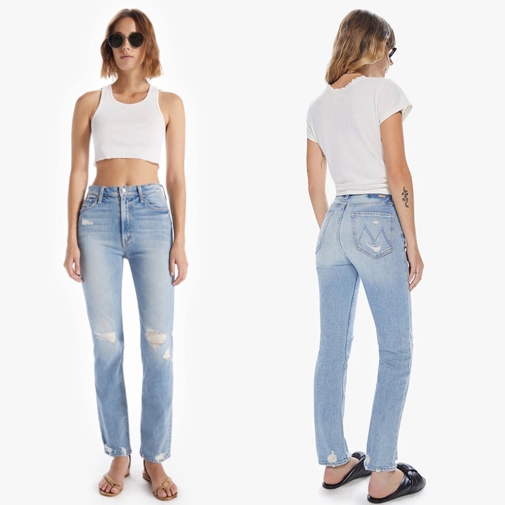 Mother Superior Women's High Waisted Rider Skimp Straight Jean The Confession 28